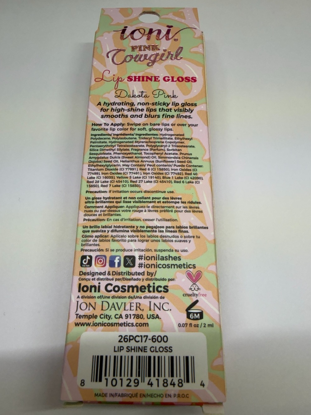 NWT Dakota Pink - Vegan Hydrating Lip Gloss - Picture 3 of 3
